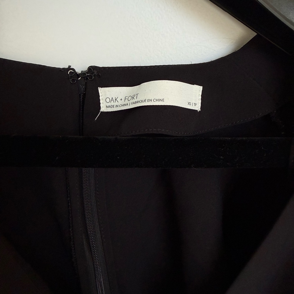 OAK + FORT Black Long Sleeve Wrap Dress XS - Picture 4 of 8